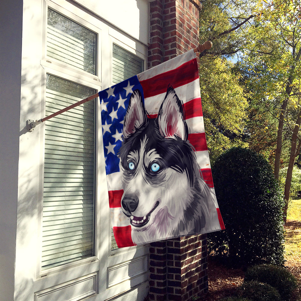 Siberian Husky Dog American Flag Flag Canvas House Size CK6708CHF