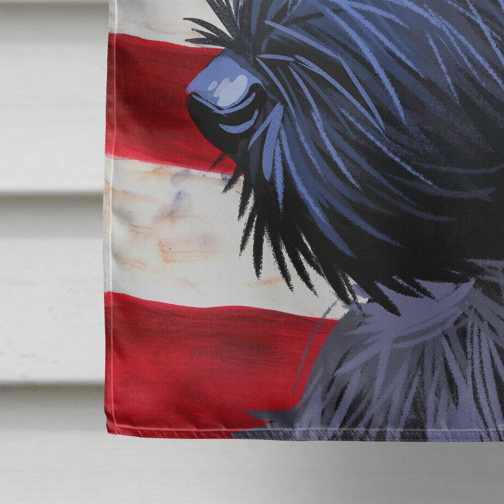 Skye Terrier Dog American Flag Flag Canvas House Size CK6709CHF