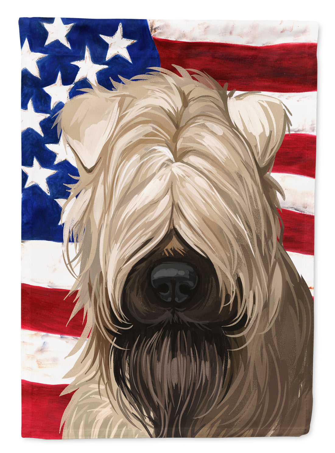 Soft-Coated Wheaten Terrier American Flag Flag Canvas House Size CK6715CHF  the-store.com.