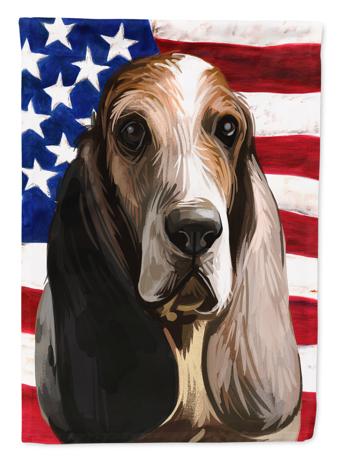 Southern Hound Dog American Flag Flag Garden Size CK6717GF