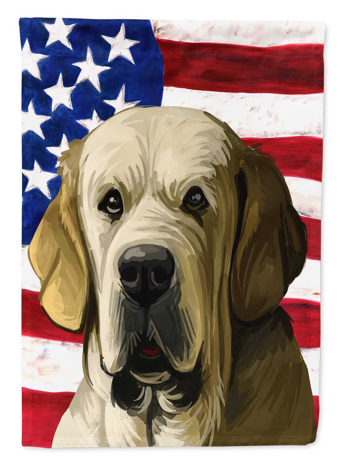 Spanish Mastiff Dog American Flag Flag Canvas House Size CK6718CHF  the-store.com.