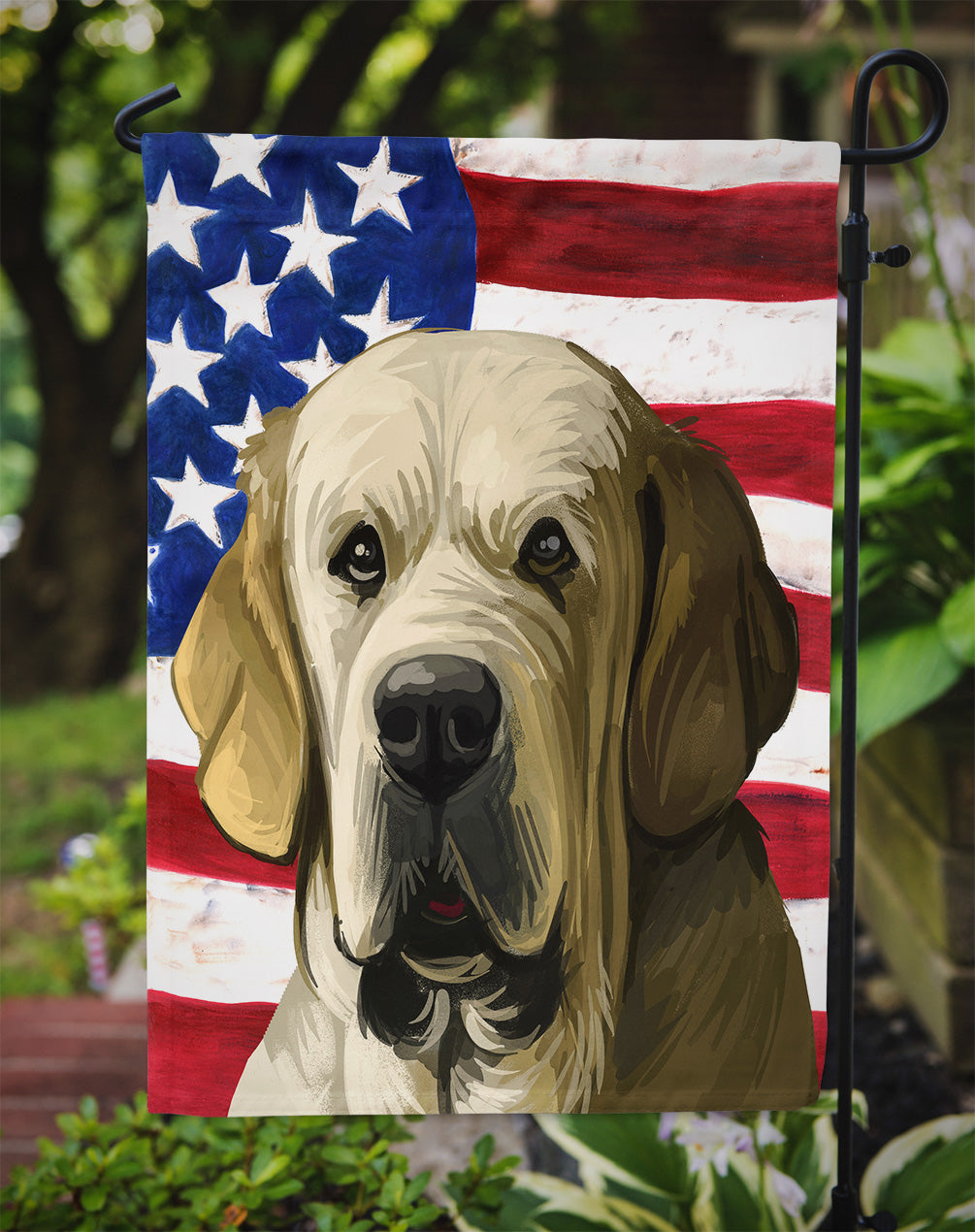 Spanish Mastiff Dog American Flag Flag Garden Size CK6718GF