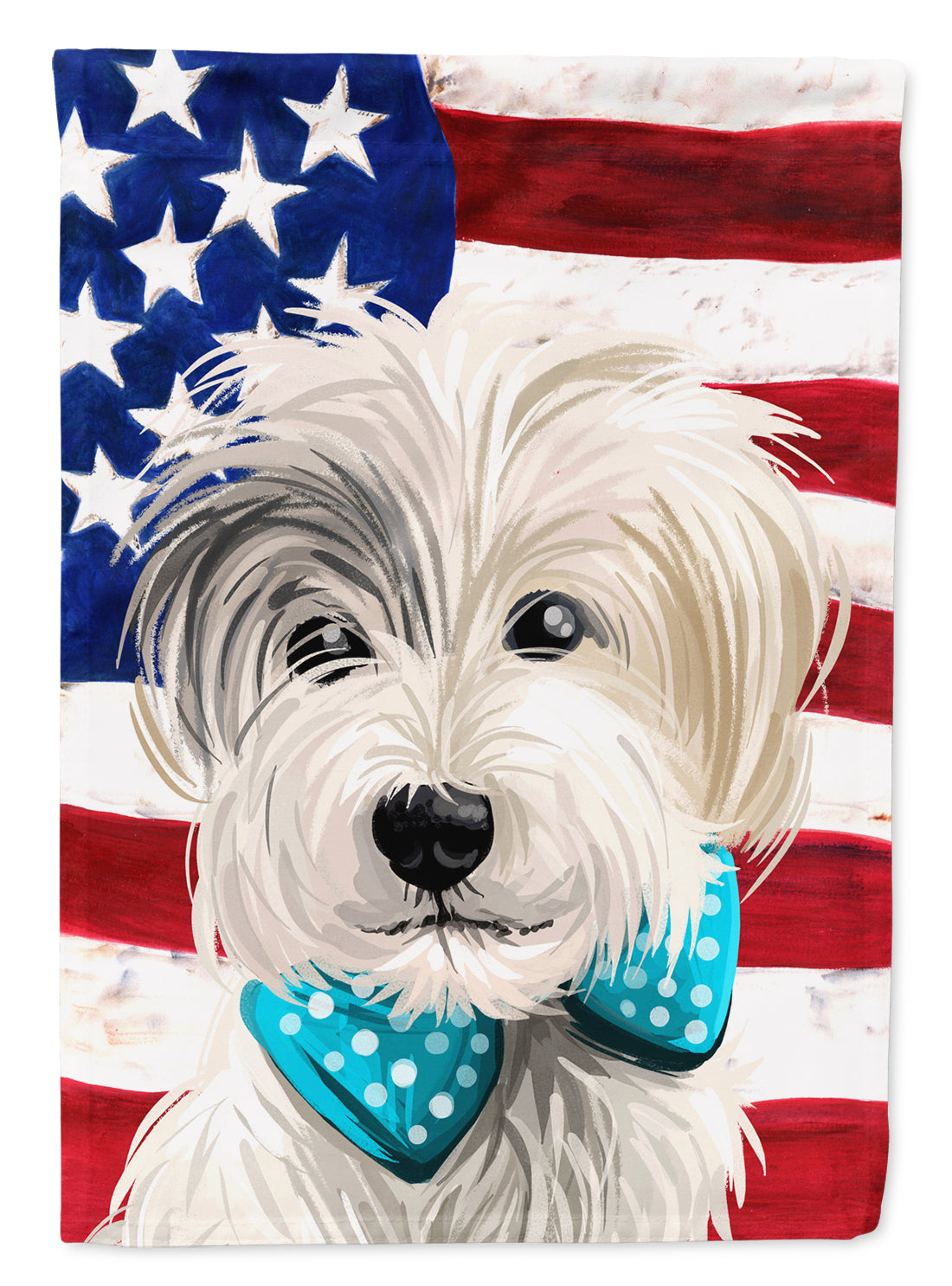 Sporting Lucas Terrier American Flag Flag Garden Size CK6721GF