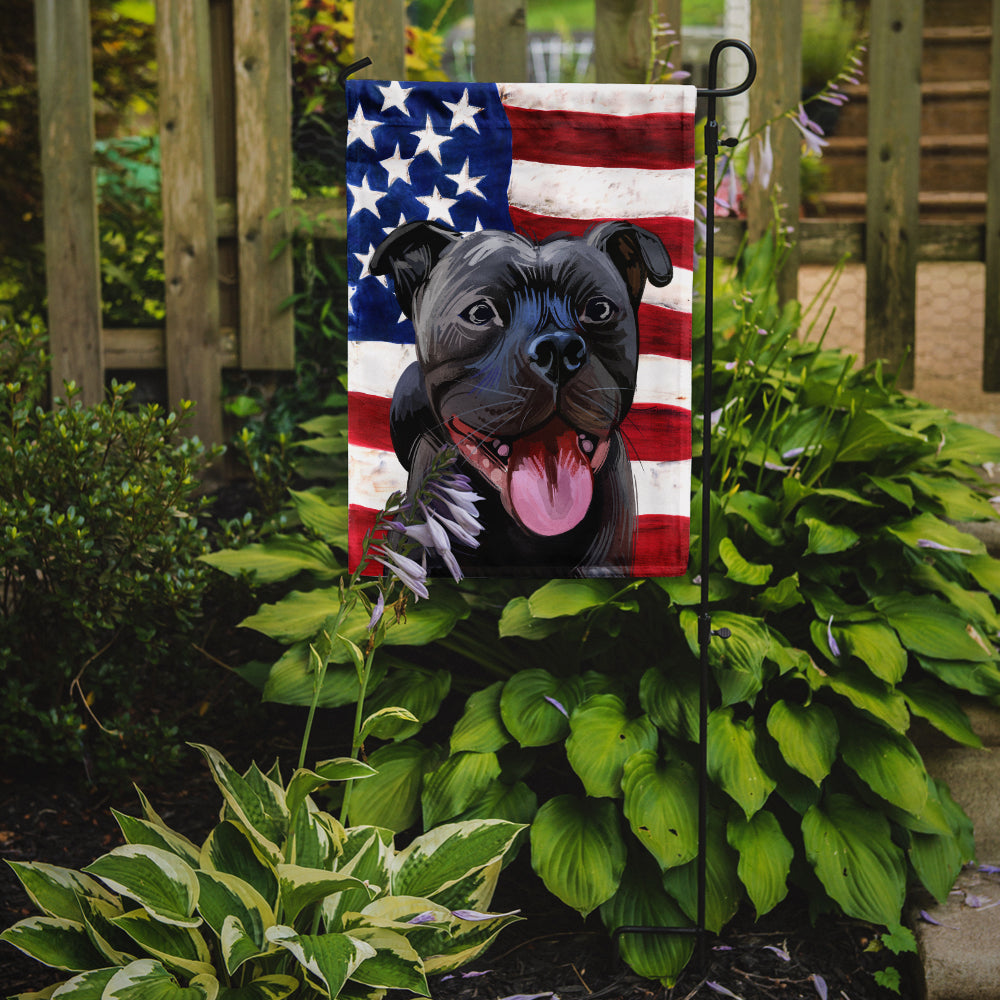 Staffordshire Bull Terrier American Flag Flag Garden Size CK6724GF  the-store.com.
