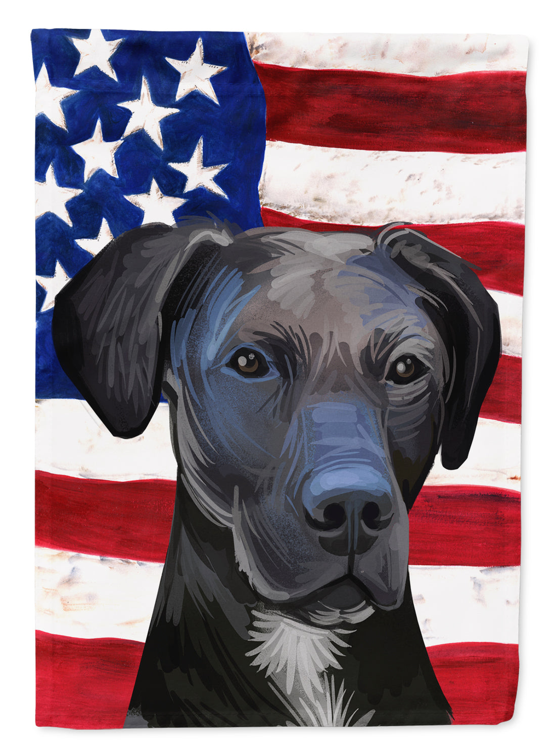 Stephens Cur Dog American Flag Flag Canvas House Size CK6727CHF
