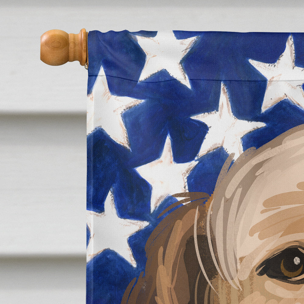 Styrian Coarse-haired Hound American Flag Flag Canvas House Size CK6728CHF  the-store.com.