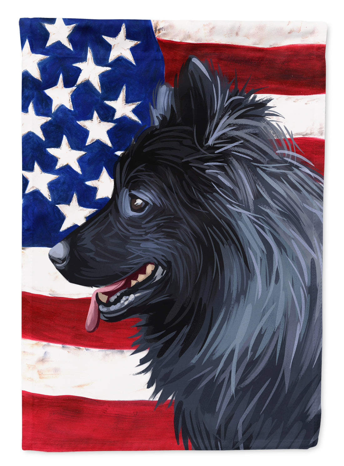 Swedish Lapphund Dog American Flag Flag Garden Size CK6730GF  the-store.com.