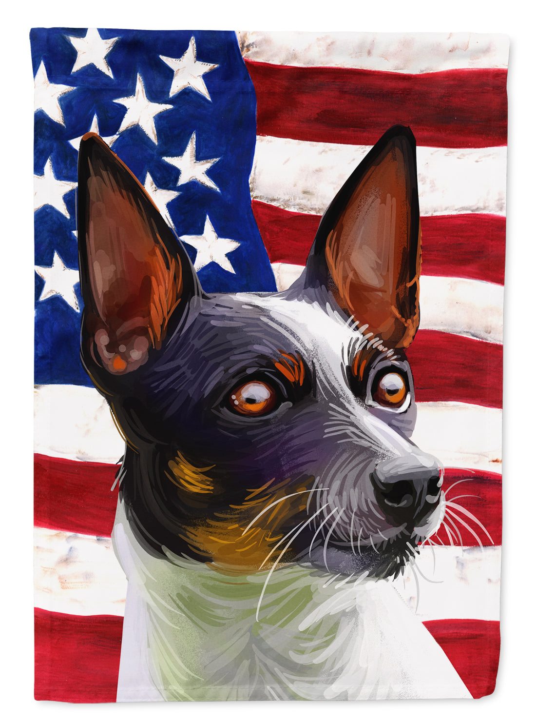 Tenterfield Terrier American Flag Flag Canvas House Size CK6737CHF