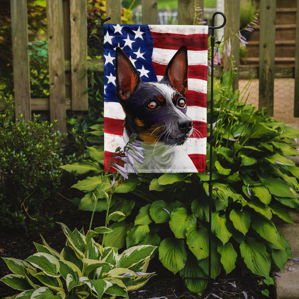 Tenterfield Terrier American Flag Flag Garden Size CK6737GF  the-store.com.
