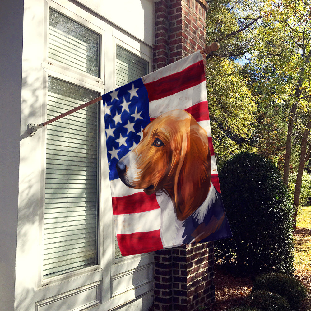 Treeing Walker Coonhound American Flag Flag Canvas House Size CK6746CHF  the-store.com.