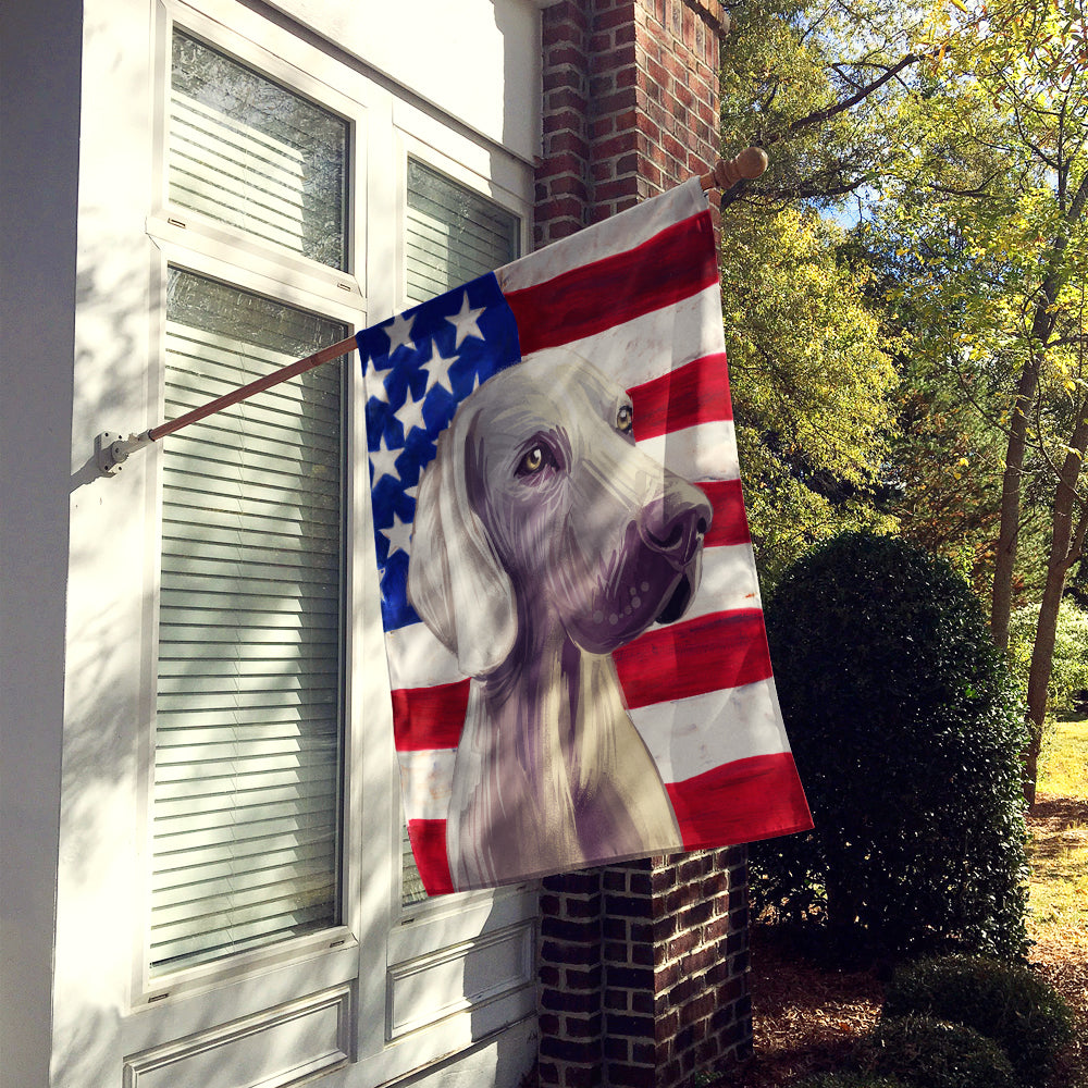 Weimaraner American Flag Flag Canvas House Size CK6749CHF  the-store.com.
