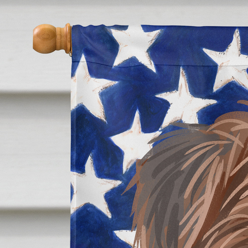Welsh Terrier American Flag Flag Canvas House Size CK6754CHF  the-store.com.