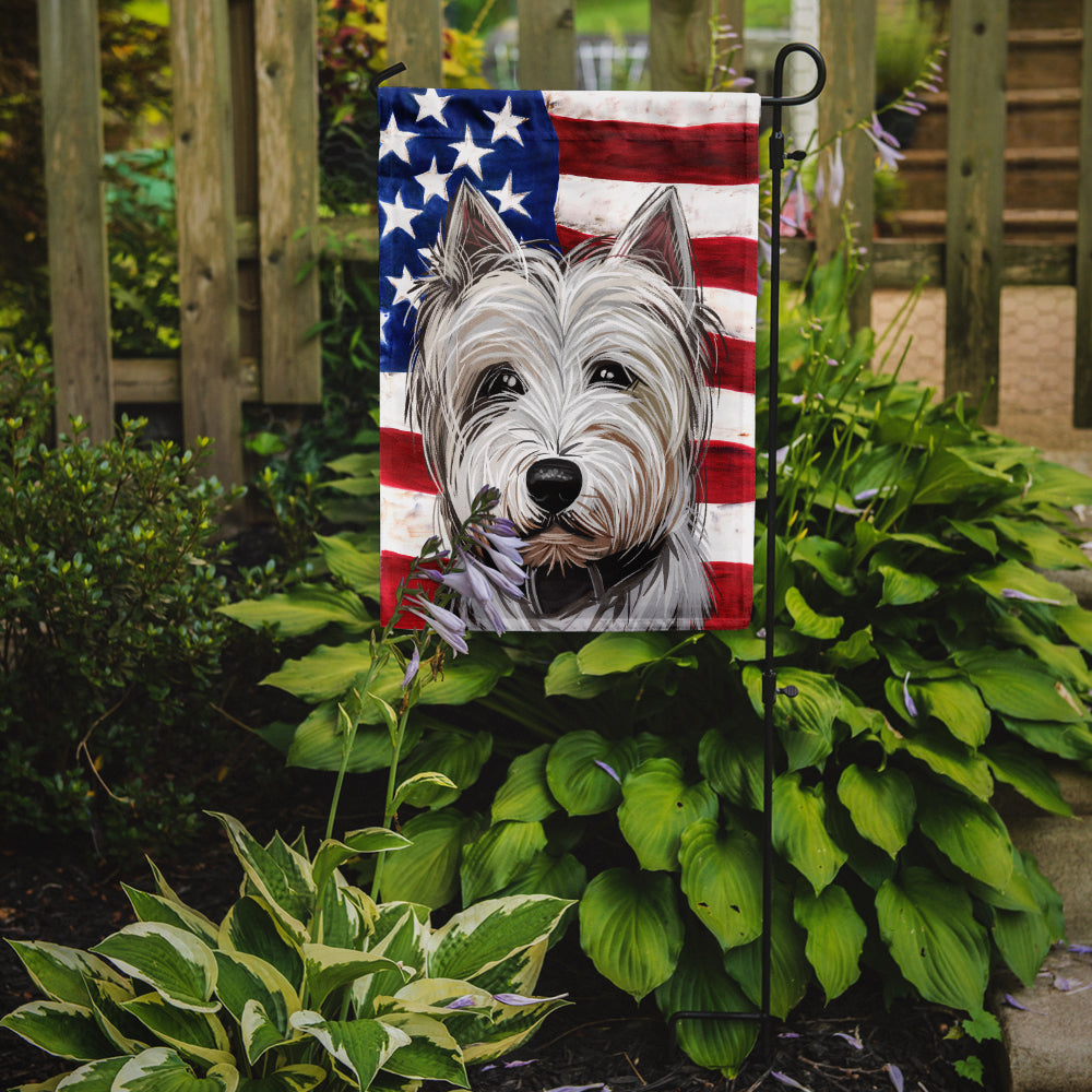 West Highland White Terrier American Flag Flag Garden Size CK6755GF  the-store.com.
