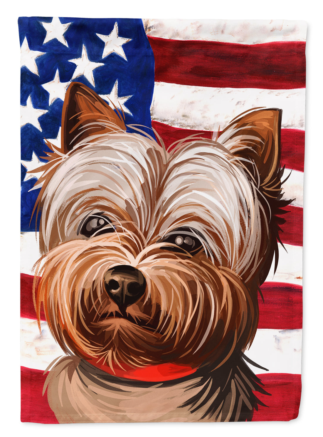 Yorkshire Terrier American Flag Flag Canvas House Size CK6760CHF