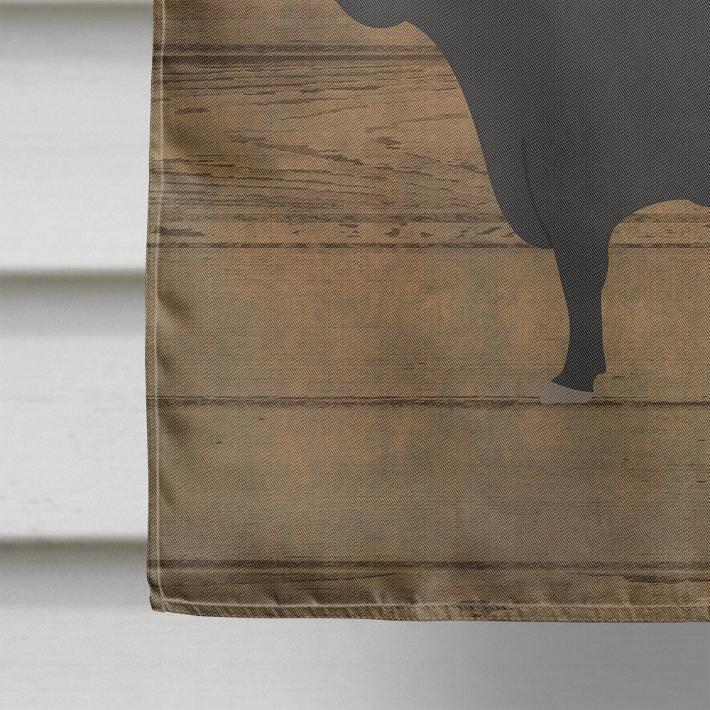Black Angus Cow Welcome Flag Canvas House Size CK6772CHF