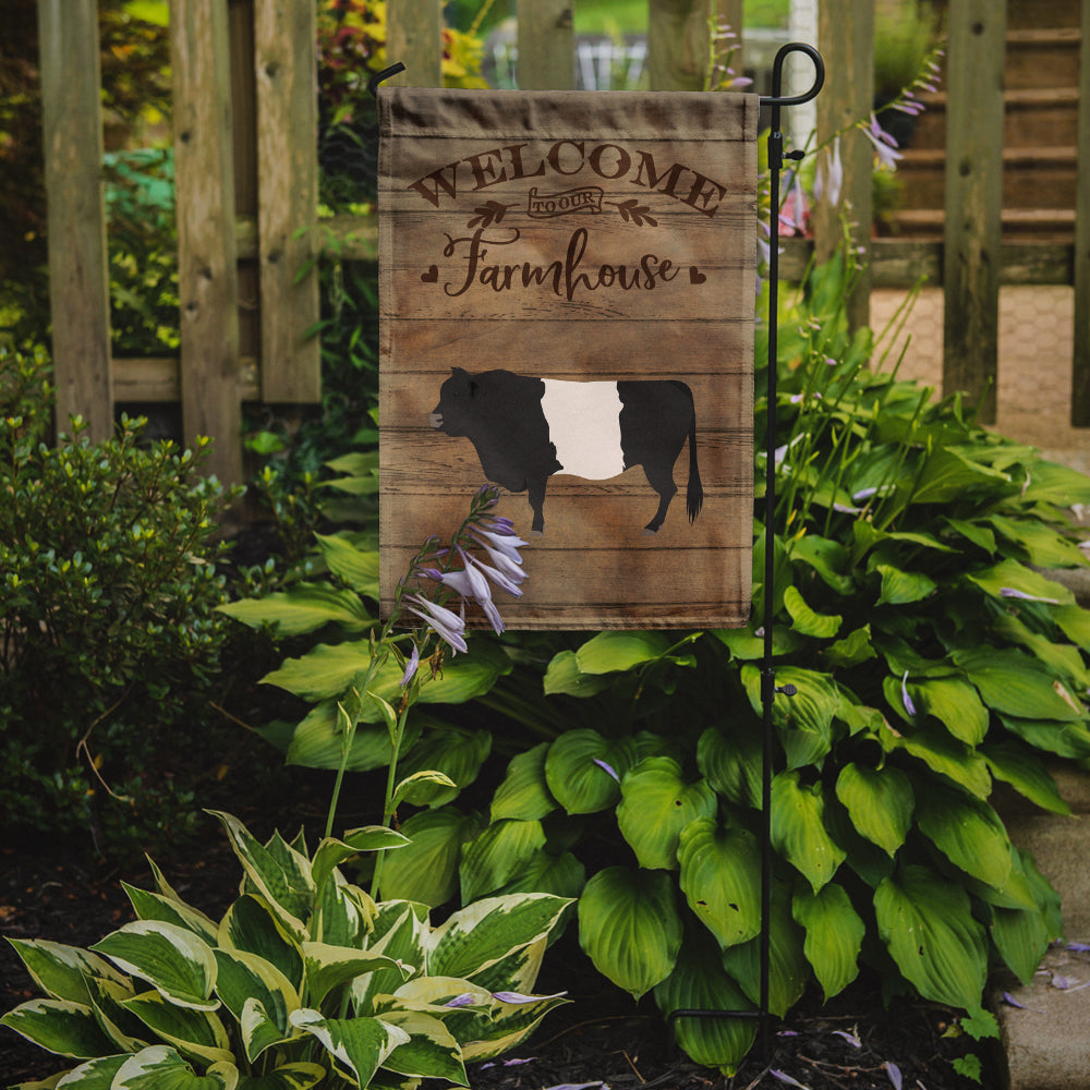 Belted Galloway Cow Welcome Flag Garden Size CK6775GF  the-store.com.