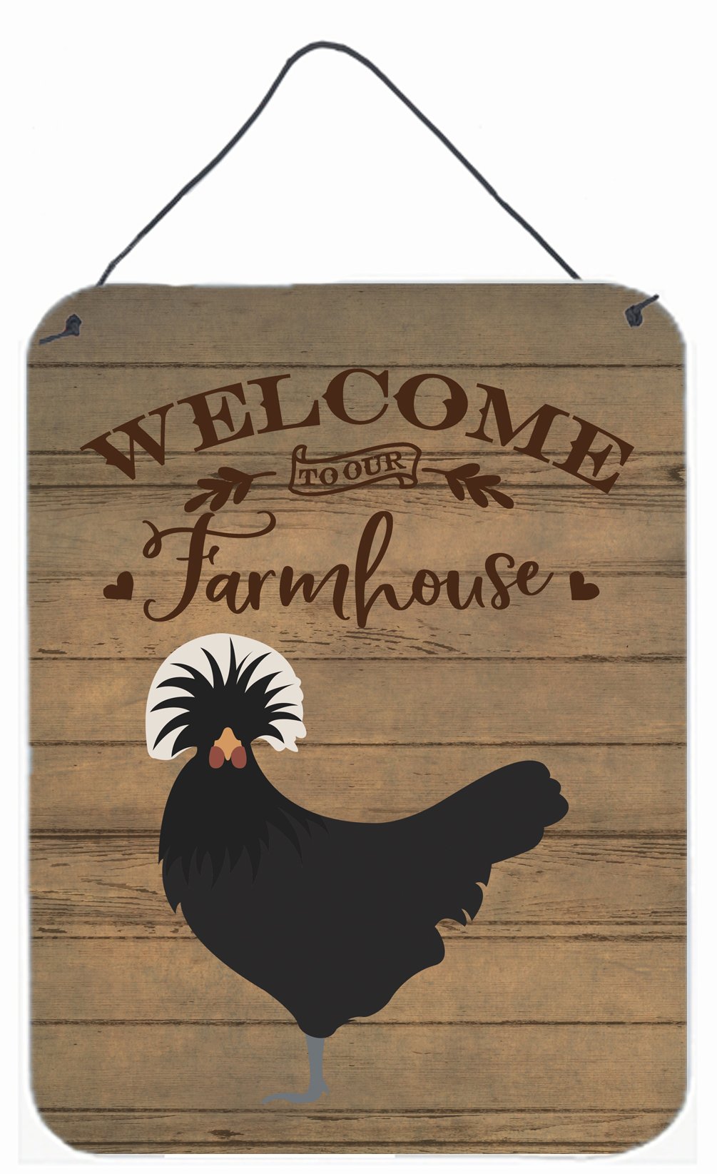 Polish Poland Chicken Welcome Wall or Door Hanging Prints CK6778DS1216 by Caroline&#39;s Treasures