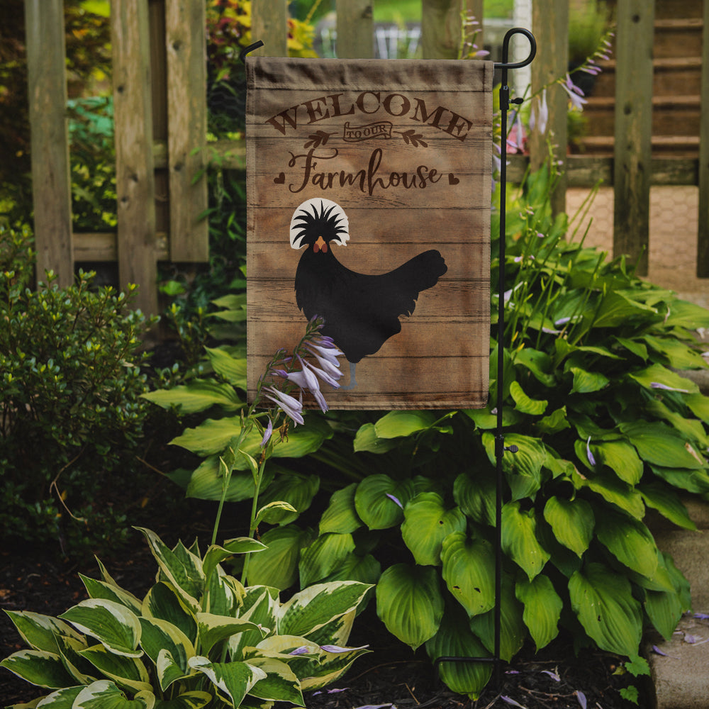 Caroline's Treasures Polish Poland Chicken Welcome Garden Flag – Decorative Outdoor Yard Flag CK6778GF