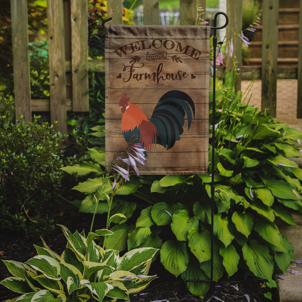 Caroline's Treasures Dutch Bantam Chicken Welcome Garden Flag – Decorative Outdoor Yard Flag CK6780GF