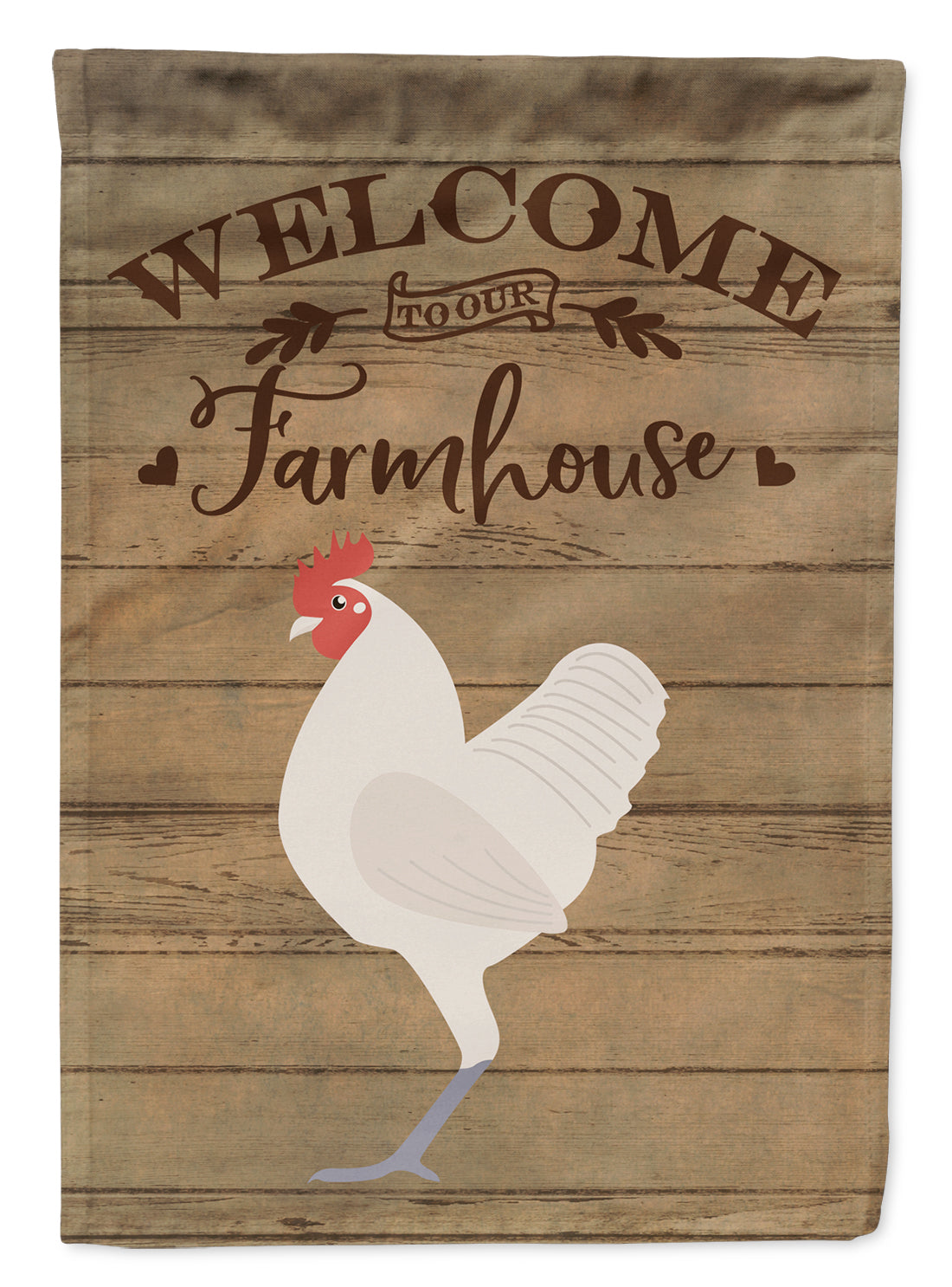 Drapeau de bienvenue de poulet Langshan allemand Taille de la maison en toile CK6781CHF