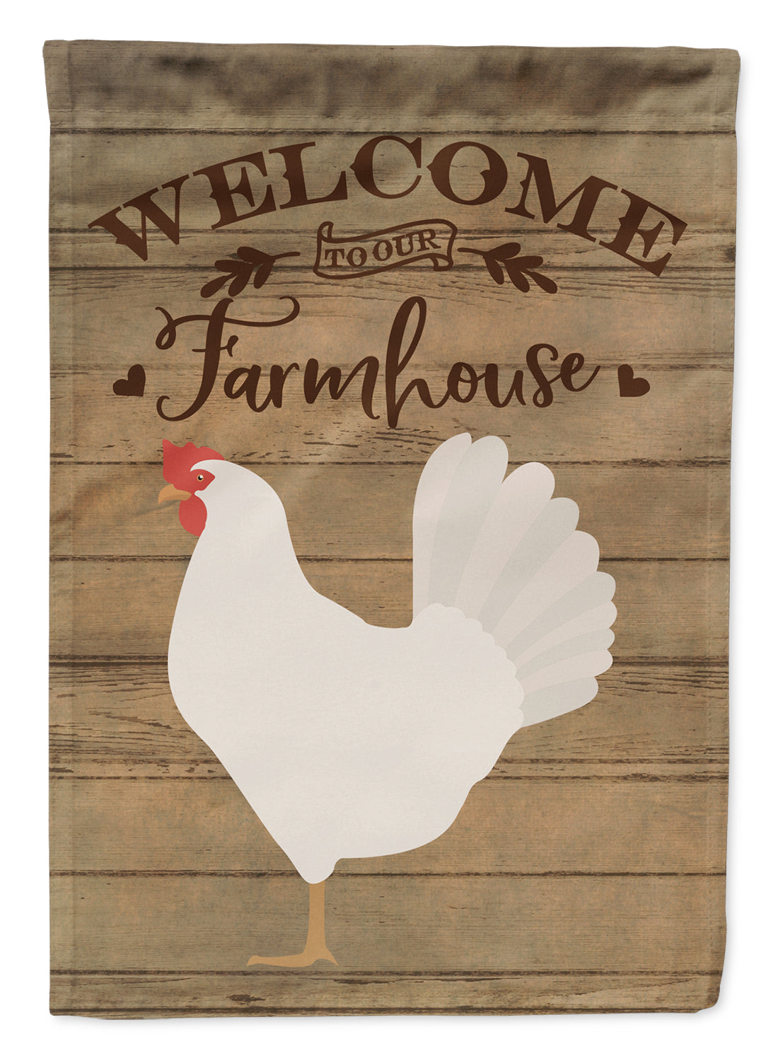 Leghorn Chicken Welcome Flag Canvas House Size CK6784CHF  the-store.com.