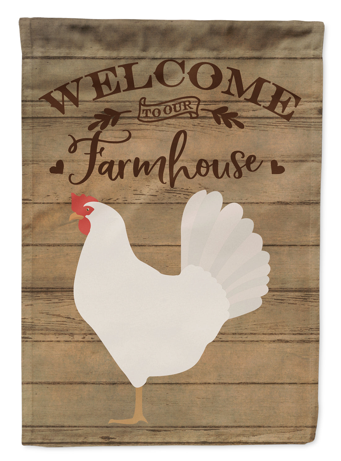Caroline's Treasures Leghorn Chicken Welcome Flag Canvas House Size CK6784CHF