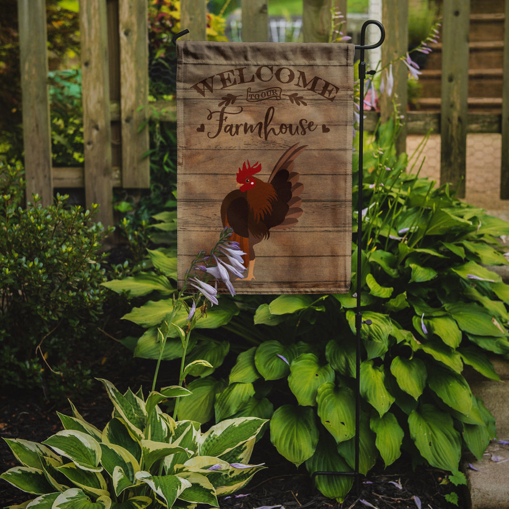 Caroline's Treasures Malaysian Serama Chicken Welcome Garden Flag – Decorative Outdoor Yard Flag CK6786GF