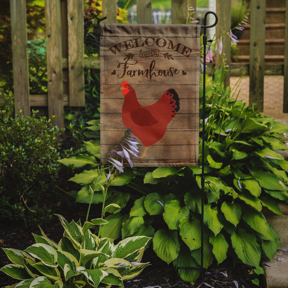 New Hampshire Red Chicken Welcome Flag Garden Size CK6787GF  the-store.com.