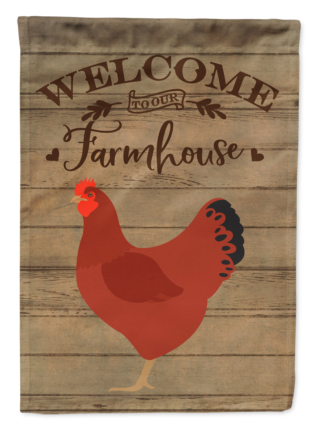 Caroline's Treasures New Hampshire Red Chicken Welcome Garden Flag – Decorative Outdoor Yard Flag CK6787GF