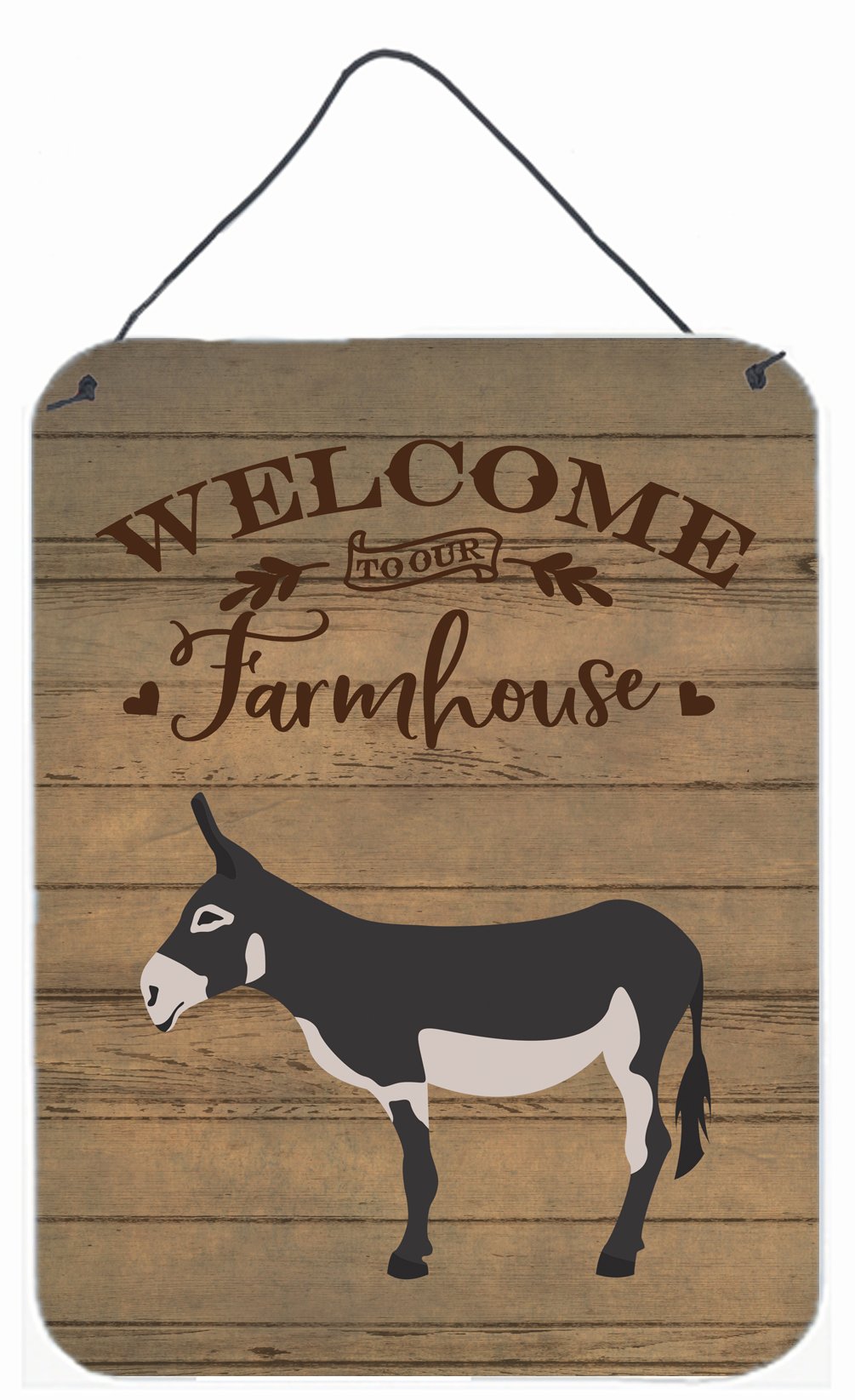 American Mammoth Jack Donkey Welcome Wall or Door Hanging Prints CK6788DS1216 by Caroline's Treasures