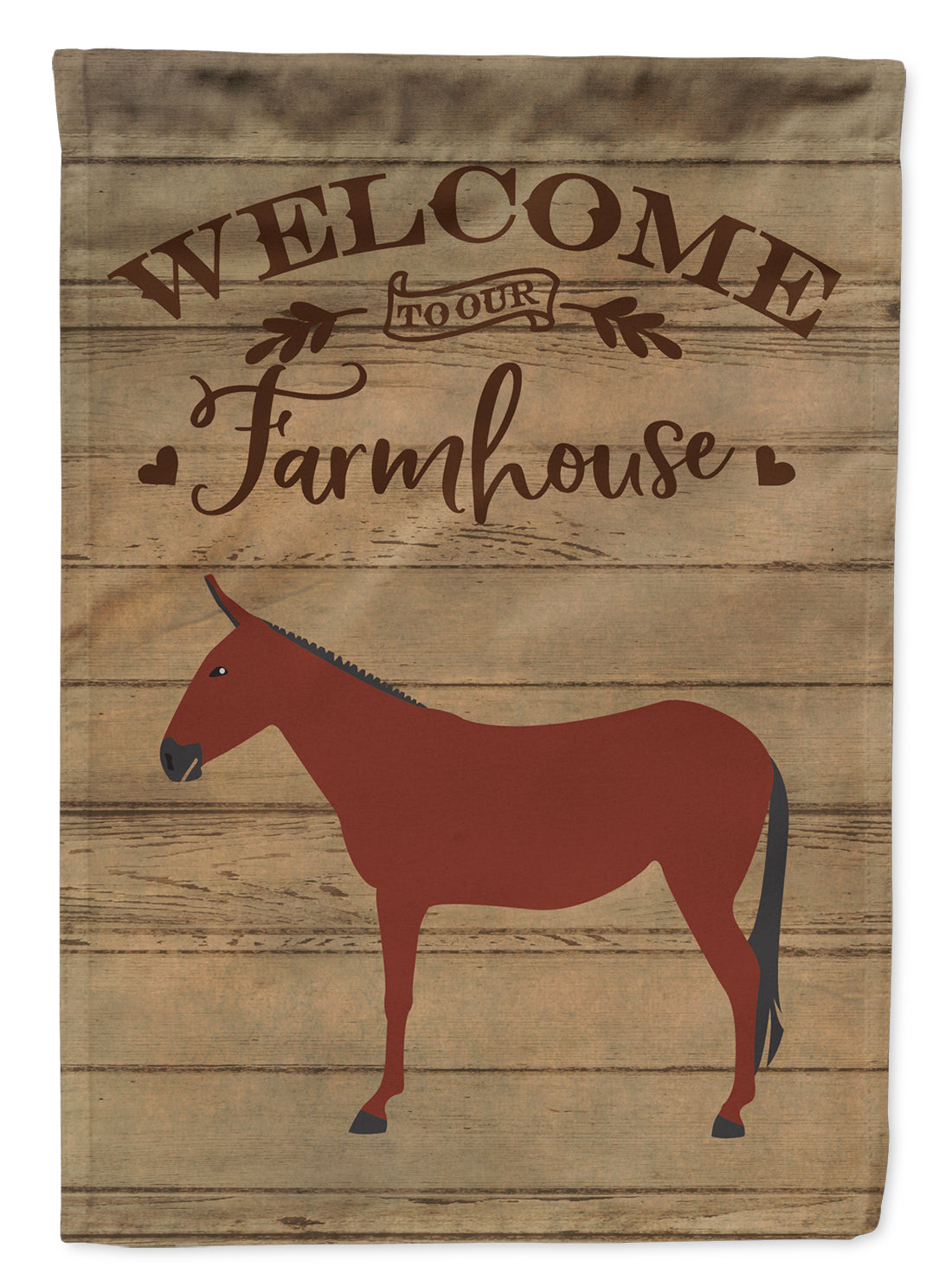 Hinny Horse Donkey Welcome Flag Canvas House Size CK6794CHF