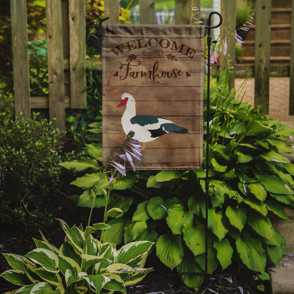 Muscovy Duck Welcome Flag Garden Size CK6808GF  the-store.com.