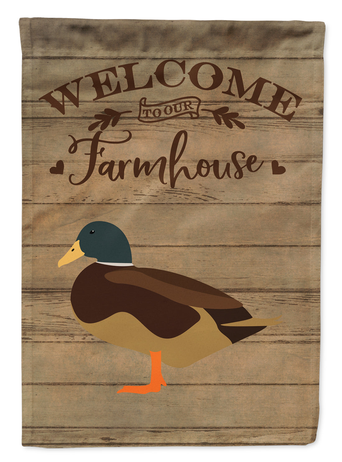 Silver Bantam Duck Welcome Flag Canvas House Size CK6811CHF