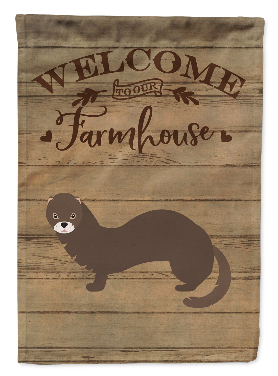 Russian or European Mink Welcome Flag Canvas House Size CK6812CHF  the-store.com.