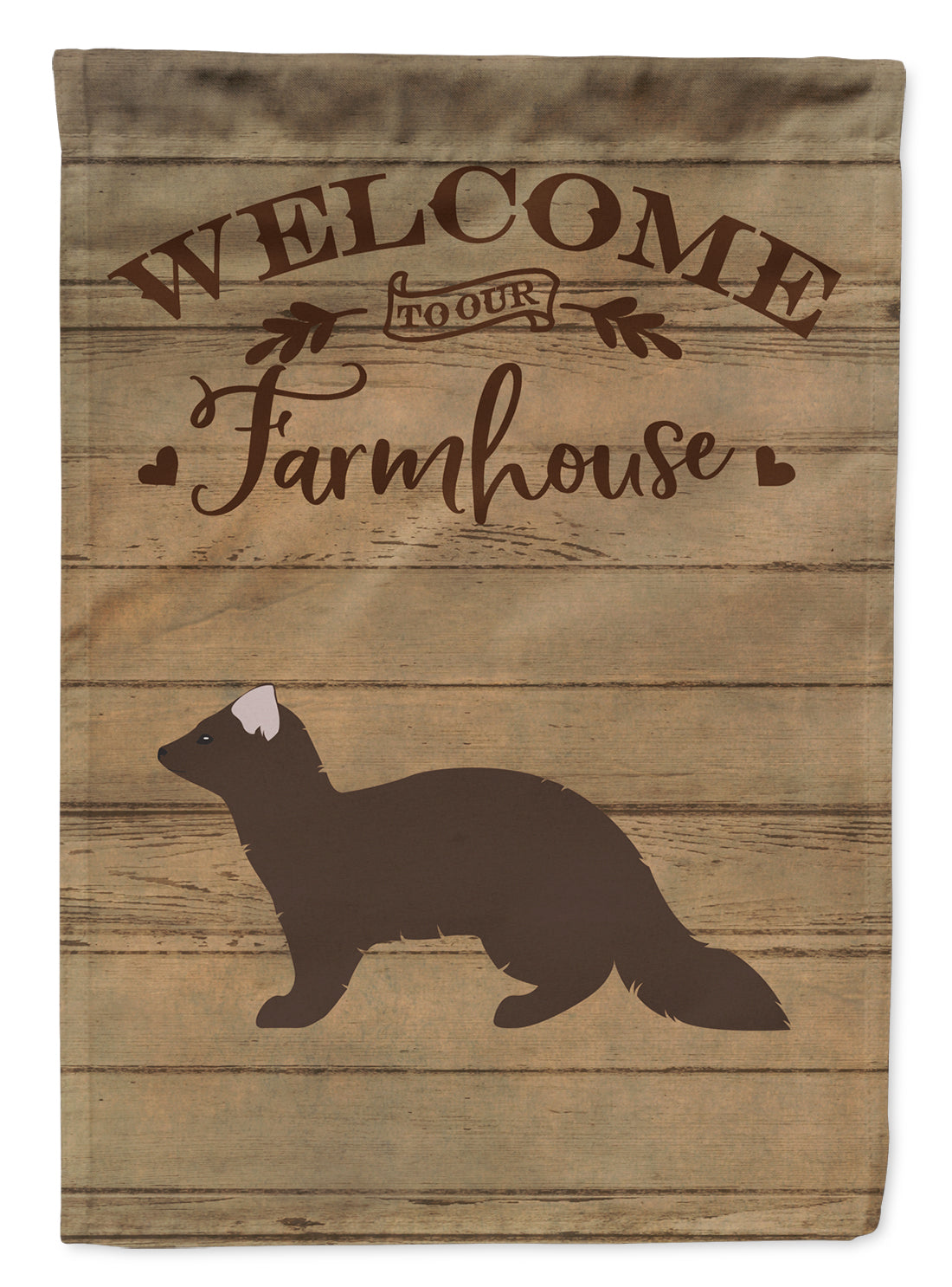 Sable Marten Welcome Flag Canvas House Size CK6813CHF  the-store.com.