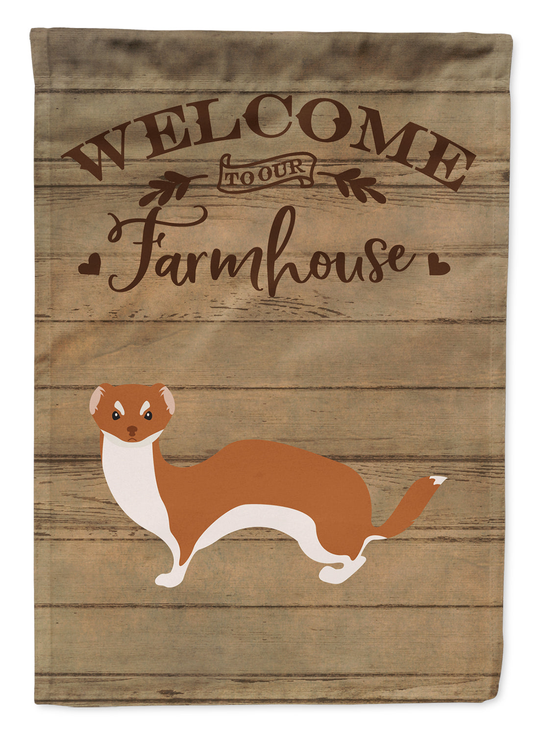 Weasel Welcome Flag Canvas House Size CK6814CHF  the-store.com.