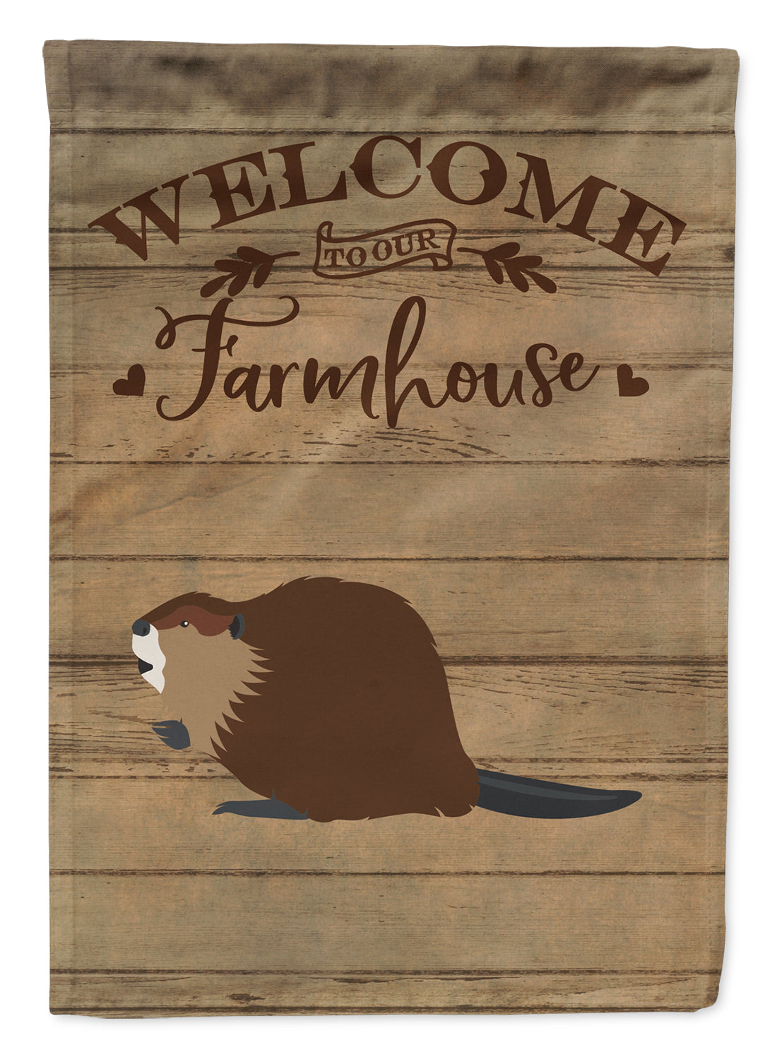 Eurasian Beaver Welcome Flag Canvas House Size CK6817CHF