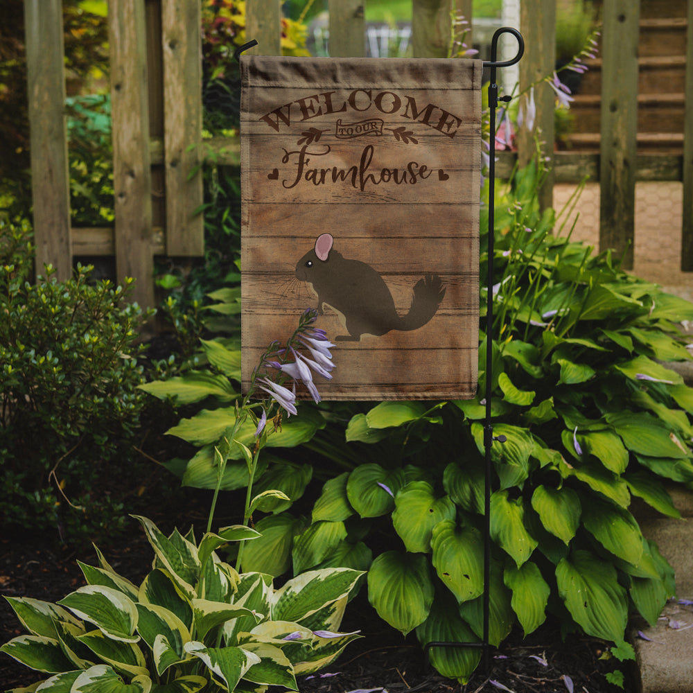 Caroline's Treasures Chinchilla Welcome Garden Flag – Decorative Outdoor Yard Flag CK6819GF