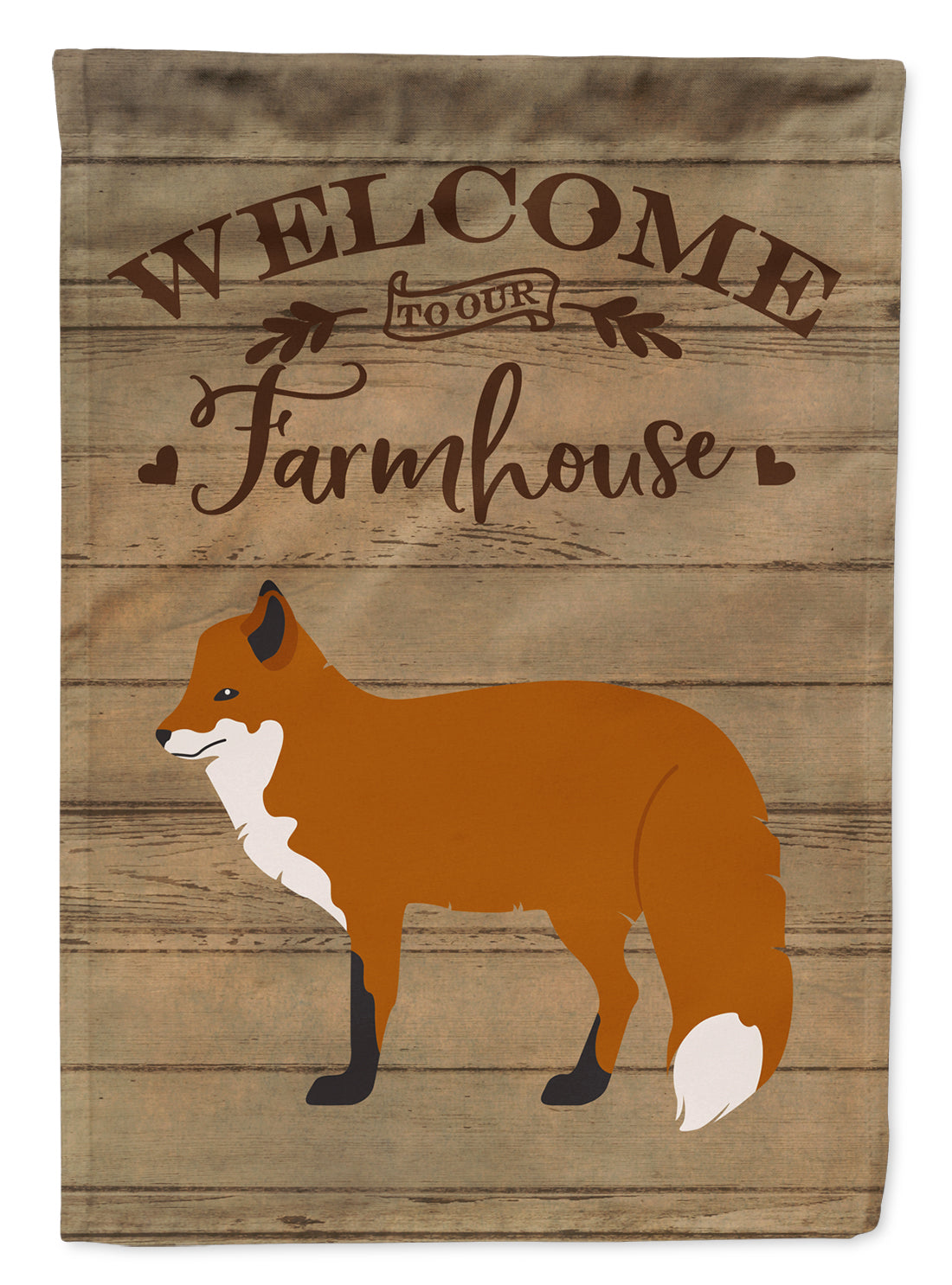 Red Fox Welcome Flag Canvas House Size CK6820CHF
