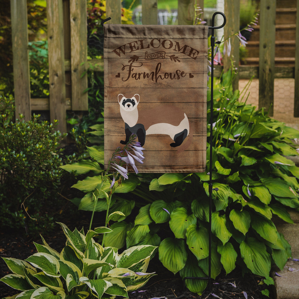 Caroline's Treasures Ferret Welcome Garden Flag – Decorative Outdoor Yard Flag CK6822GF