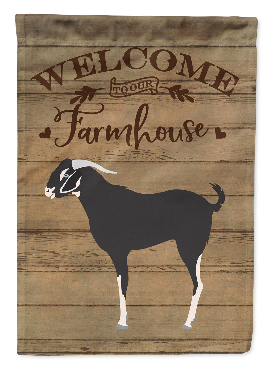Black Bengal Goat Welcome Flag Canvas House Size CK6828CHF  the-store.com.