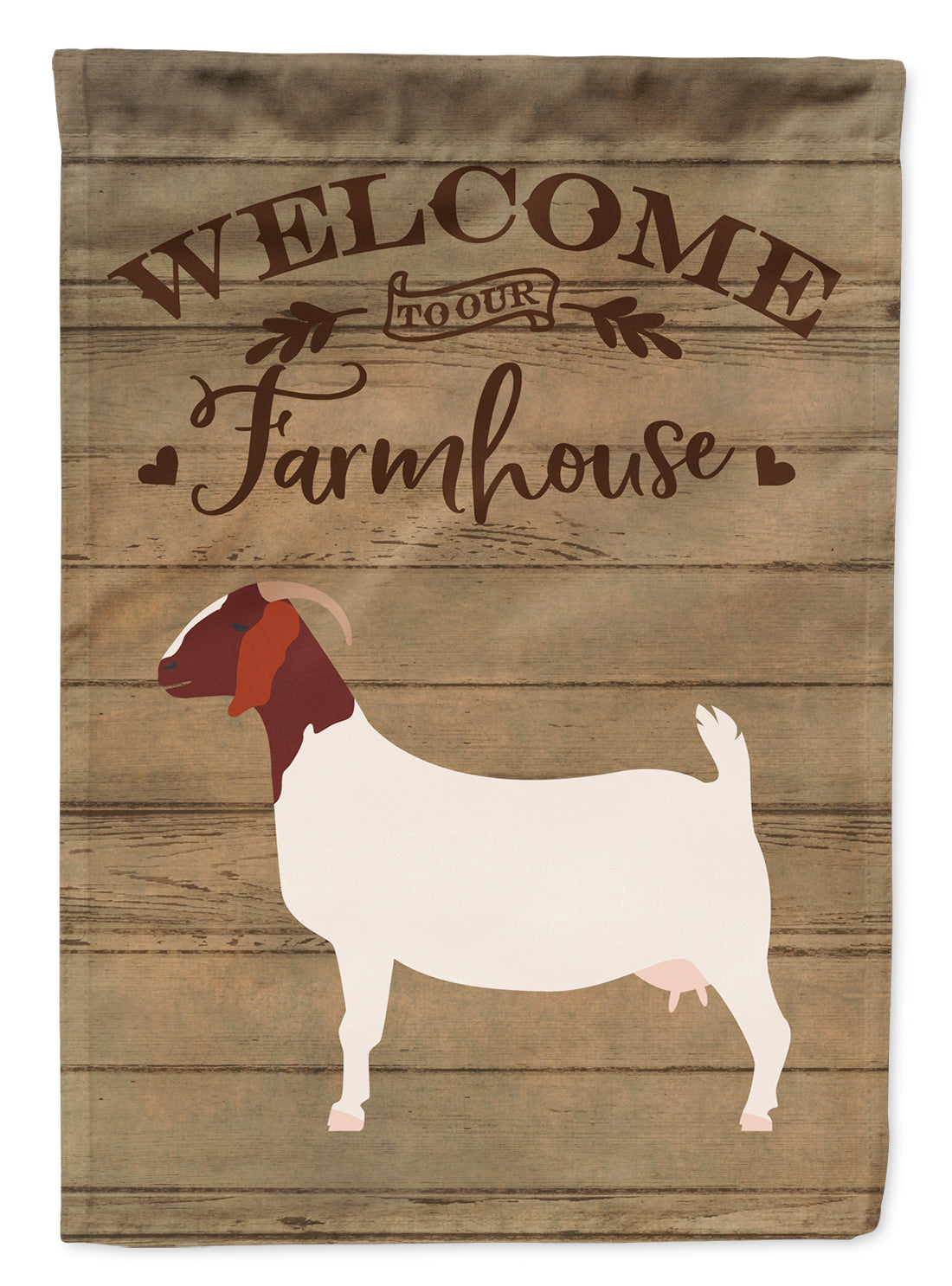 Boer Goat Welcome Flag Canvas House Size CK6830CHF