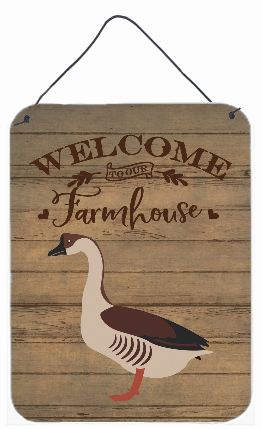 Chinese Goose Welcome Wall or Door Hanging Prints CK6840DS1216 by Caroline&#39;s Treasures