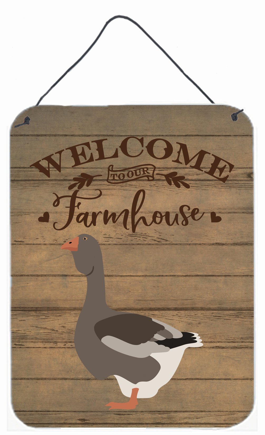 Toulouse Goose Welcome Wall or Door Hanging Prints CK6841DS1216 by Caroline&#39;s Treasures