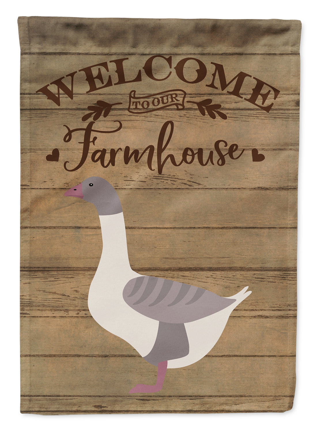 Buff Grey Back Goose Welcome Flag Toile Maison Taille CK6845CHF