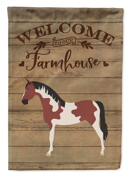 Pinto Horse Welcome Flag Canvas House Size CK6851CHF