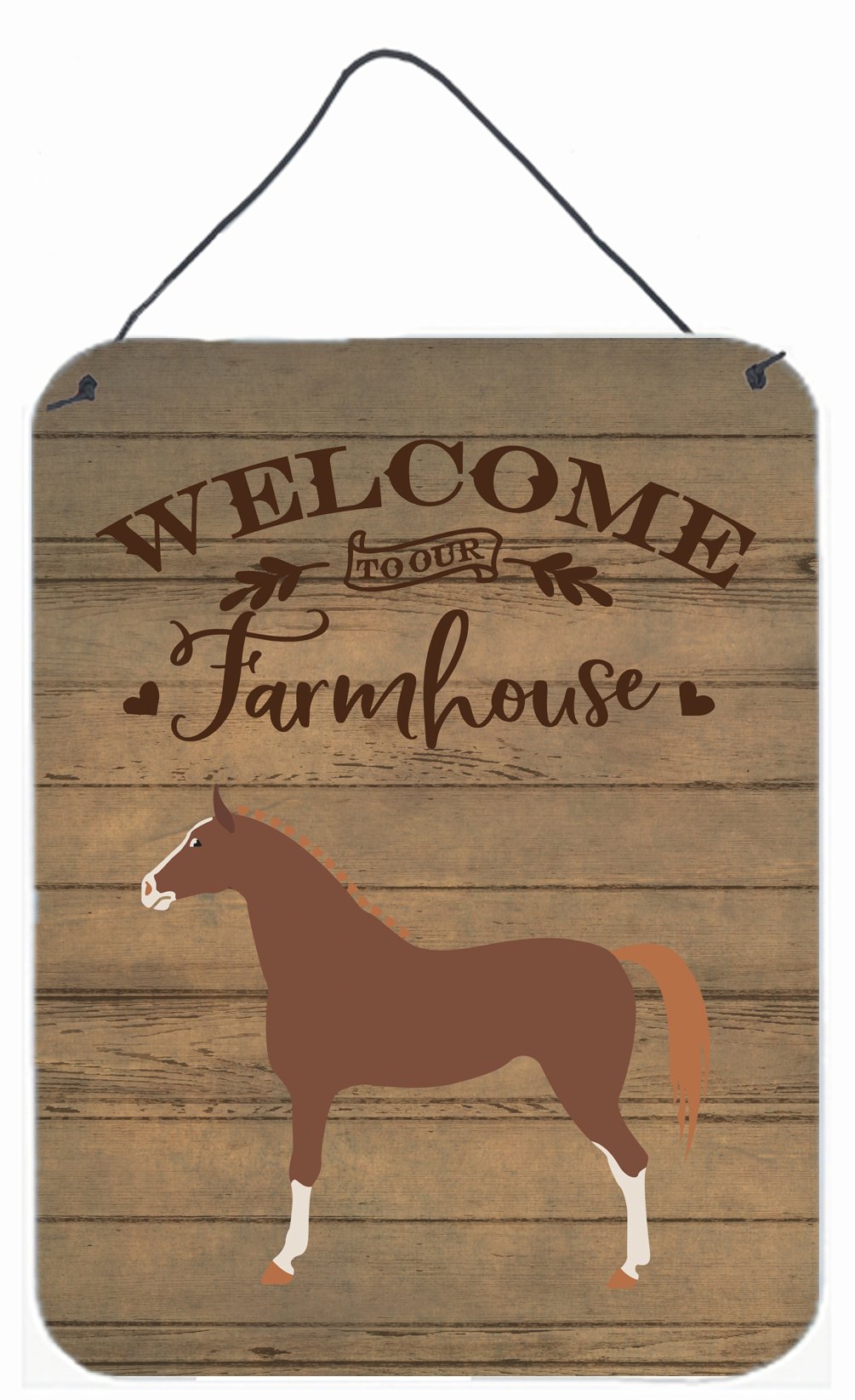 Hannoverian Horse Welcome Wall or Door Hanging Prints CK6853DS1216 by Caroline&#39;s Treasures