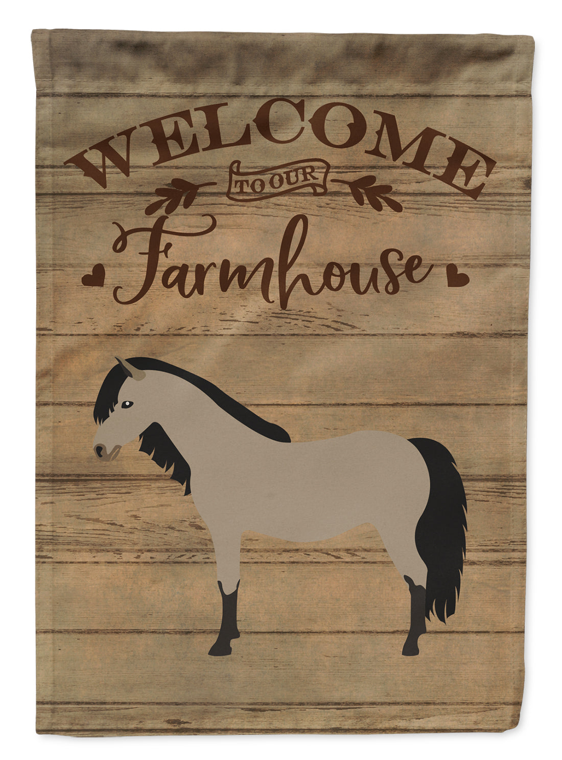 Welsh Pony Horse Bienvenue Drapeau Toile Maison Taille CK6854CHF