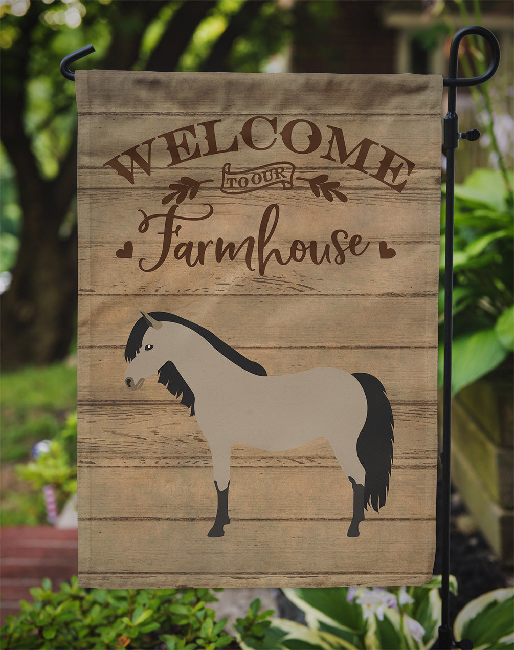 Welsh Pony Horse Welcome Flag Garden Size CK6854GF  the-store.com.