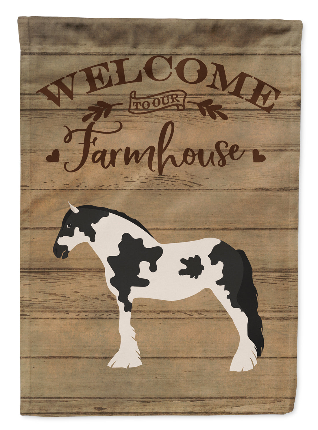 Cyldesdale Horse Welcome Flag Canvas House Size CK6856CHF  the-store.com.
